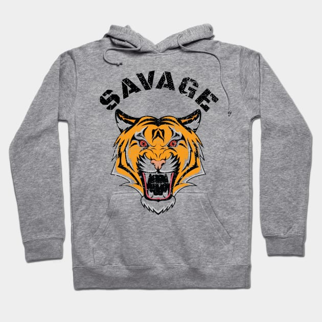 SAVAGE TIGER Hoodie by MuscleTeez